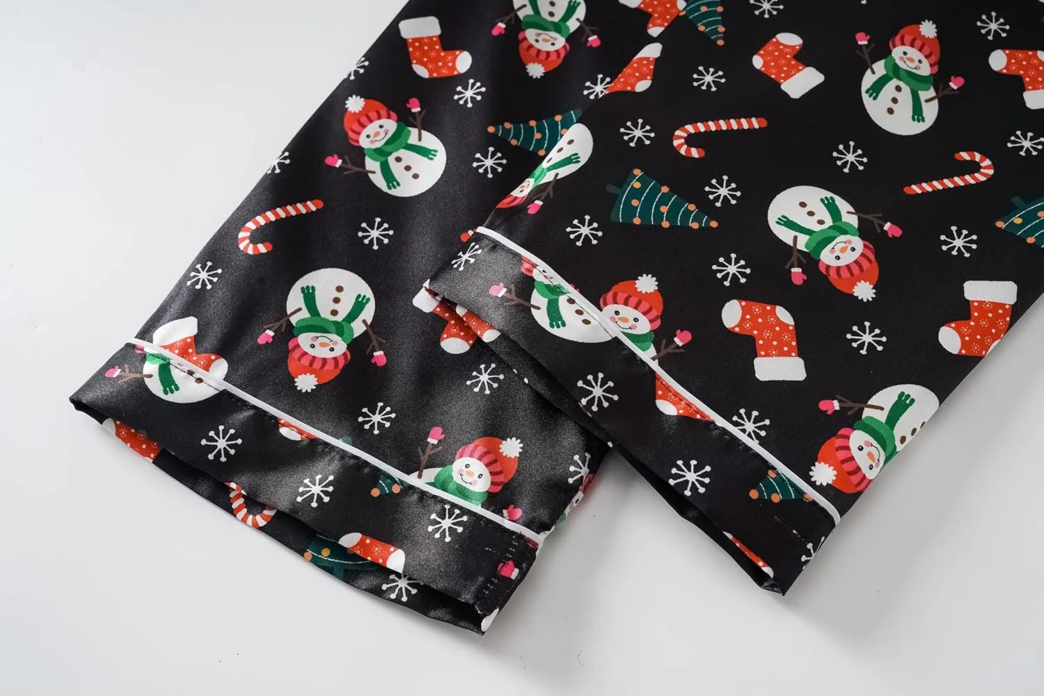 Unisex Kids Boys and Girls Pajama Sets Winter Long Sleeve Long Pants 2pcs Silky Sleepwear Button Down Loungewear