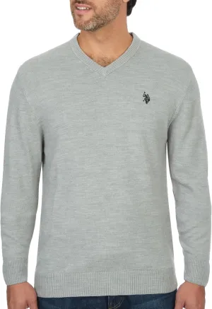 U.S. POLO ASSN. Men's V-Neck Ultrasoft Trim Fit Acrylic Sweater - Casual Lightweight Under or Over Layer
