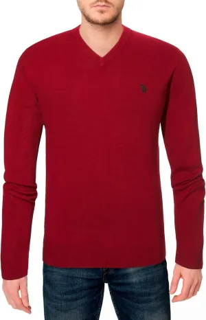 U.S. POLO ASSN. Men's V-Neck Ultrasoft Trim Fit Acrylic Sweater - Casual Lightweight Under or Over Layer