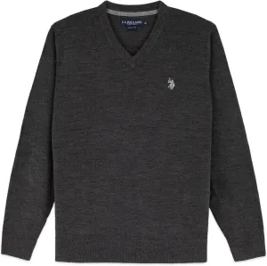 U.S. POLO ASSN. Men's V-Neck Ultrasoft Trim Fit Acrylic Sweater - Casual Lightweight Under or Over Layer