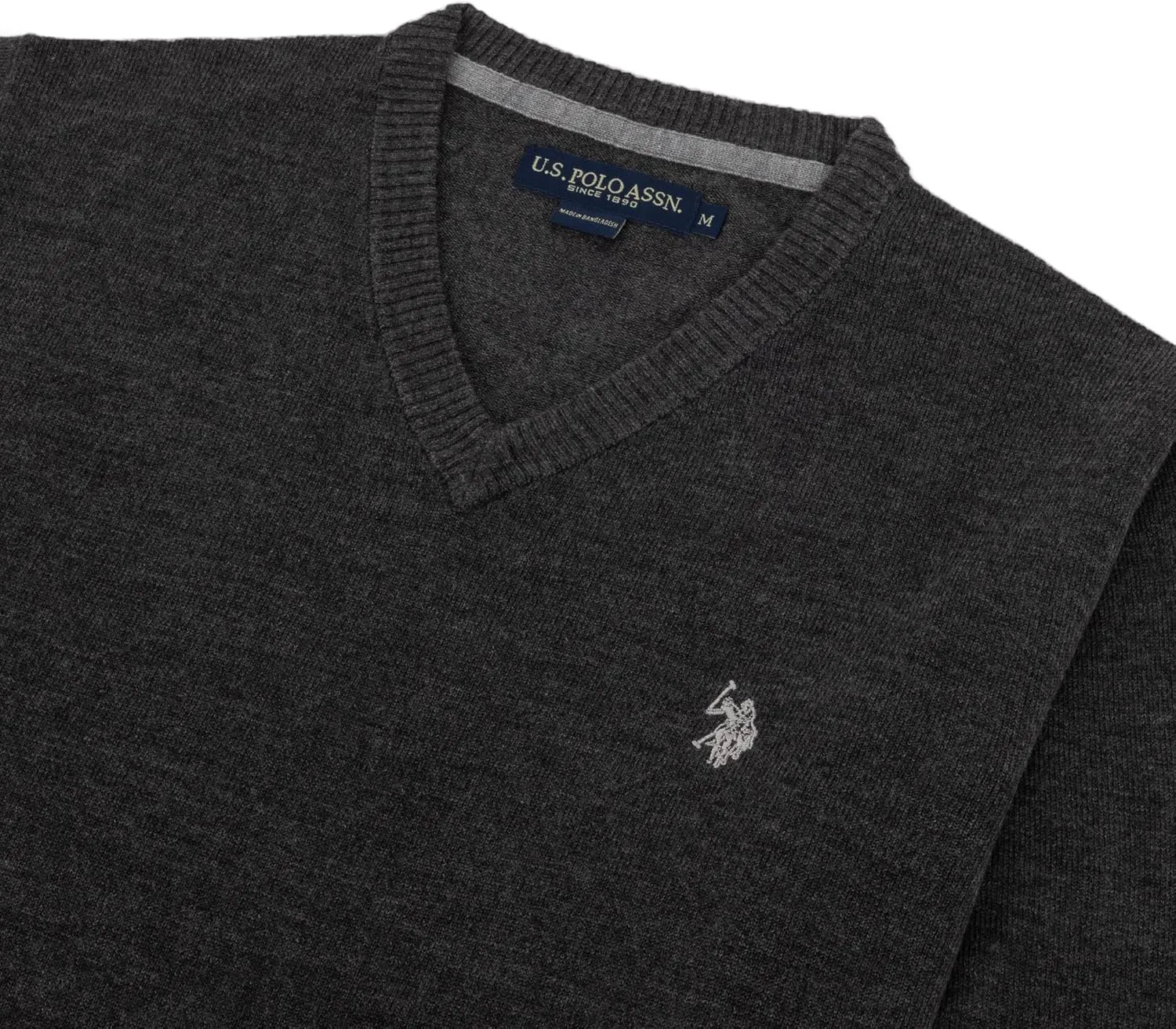 U.S. POLO ASSN. Men's V-Neck Ultrasoft Trim Fit Acrylic Sweater - Casual Lightweight Under or Over Layer