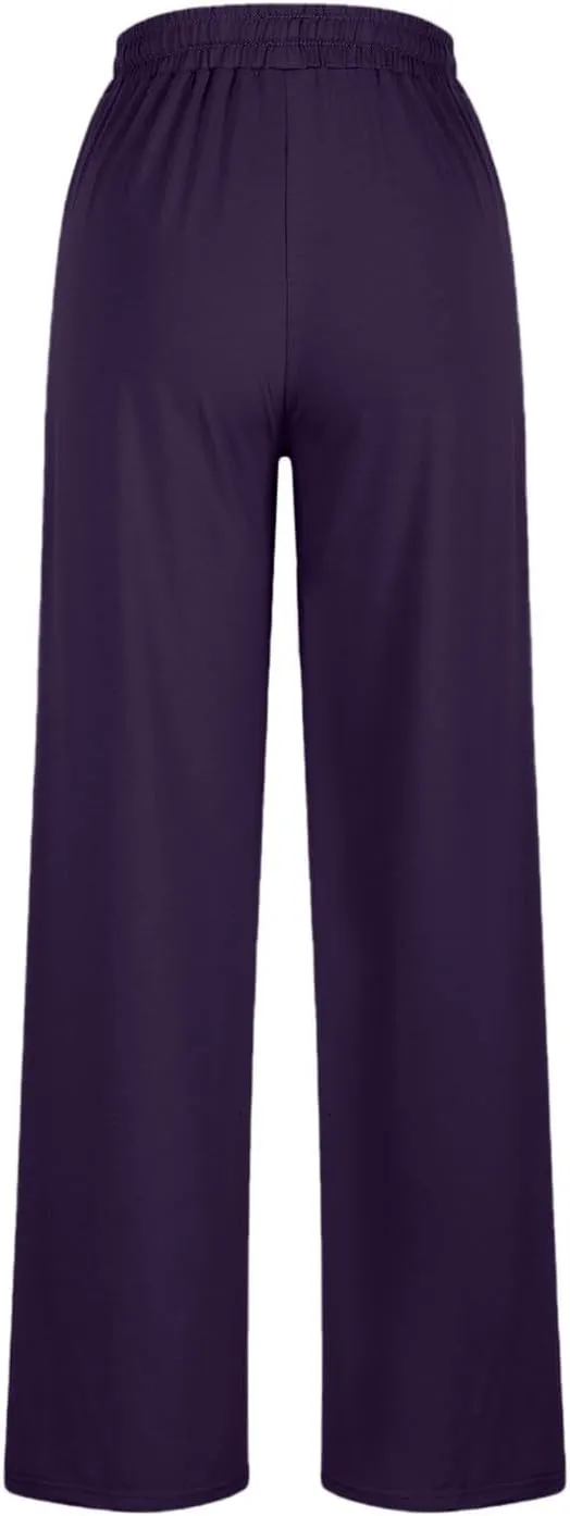 Wide Leg Sweatpants for Womens Lightweight High Waisted Joggers Loose Casual Yoga Pants Lounge Joggers with Pockets