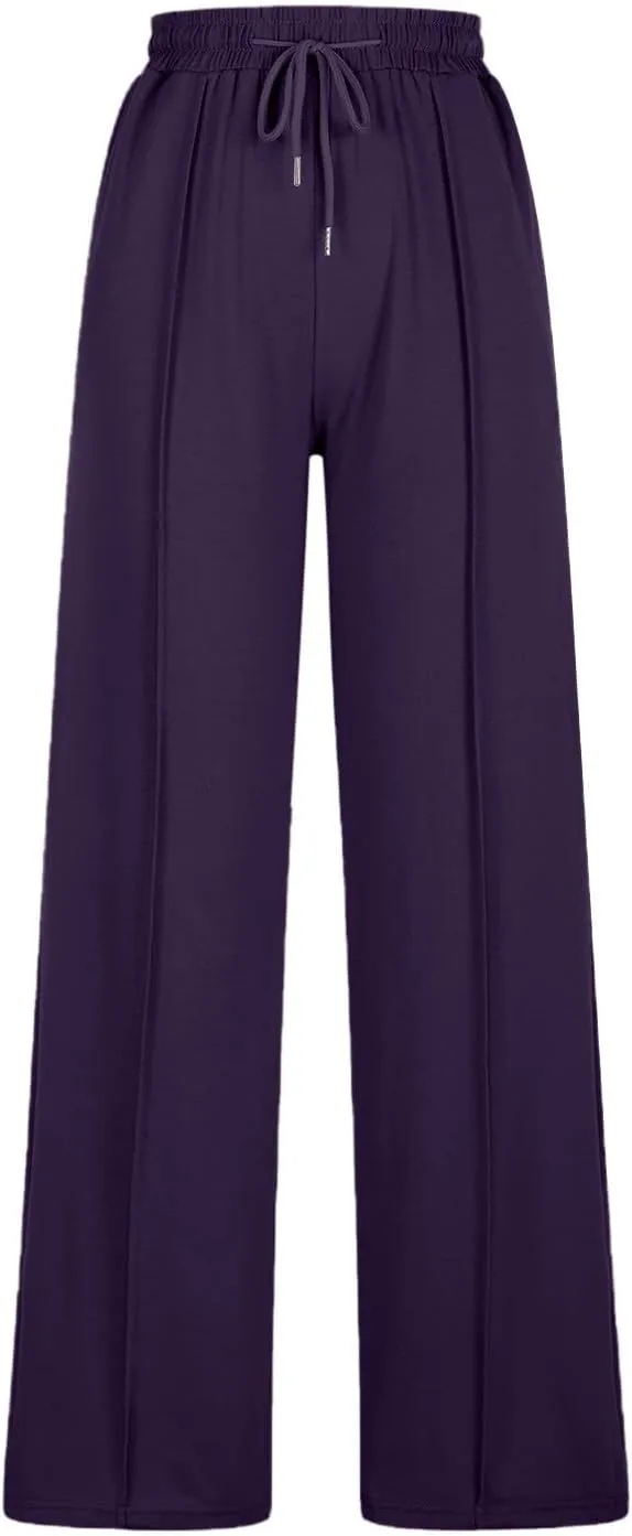 Wide Leg Sweatpants for Womens Lightweight High Waisted Joggers Loose Casual Yoga Pants Lounge Joggers with Pockets