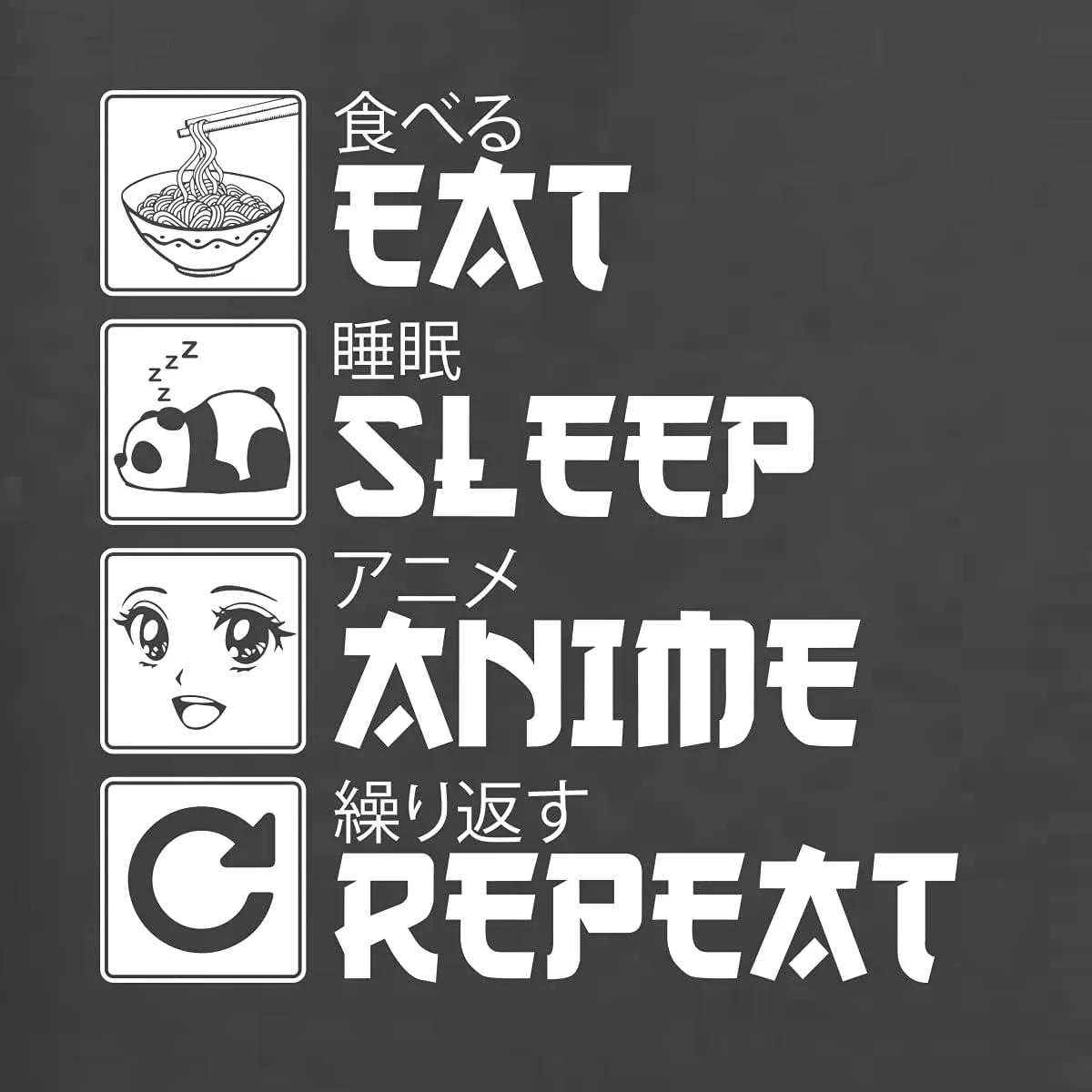 Wild Bobby Eat Sleep Anime Repeat Pop Culture Unisex Graphic Hoodie Sweatshirt