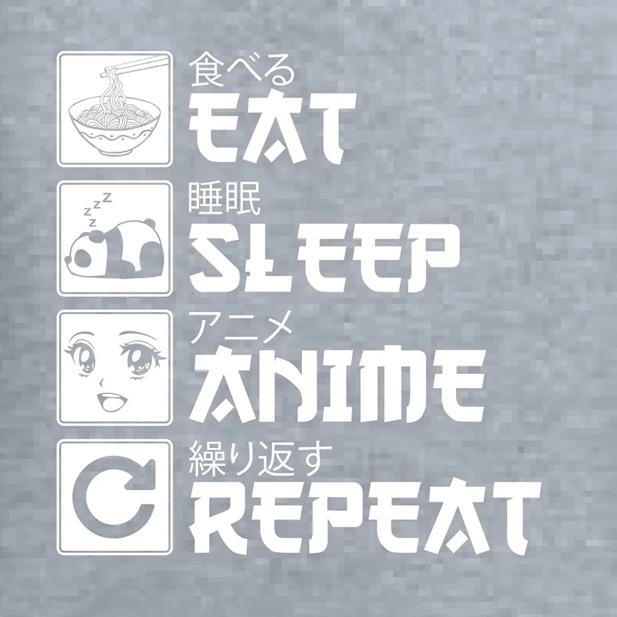 Wild Bobby Eat Sleep Anime Repeat Pop Culture Unisex Graphic Hoodie Sweatshirt