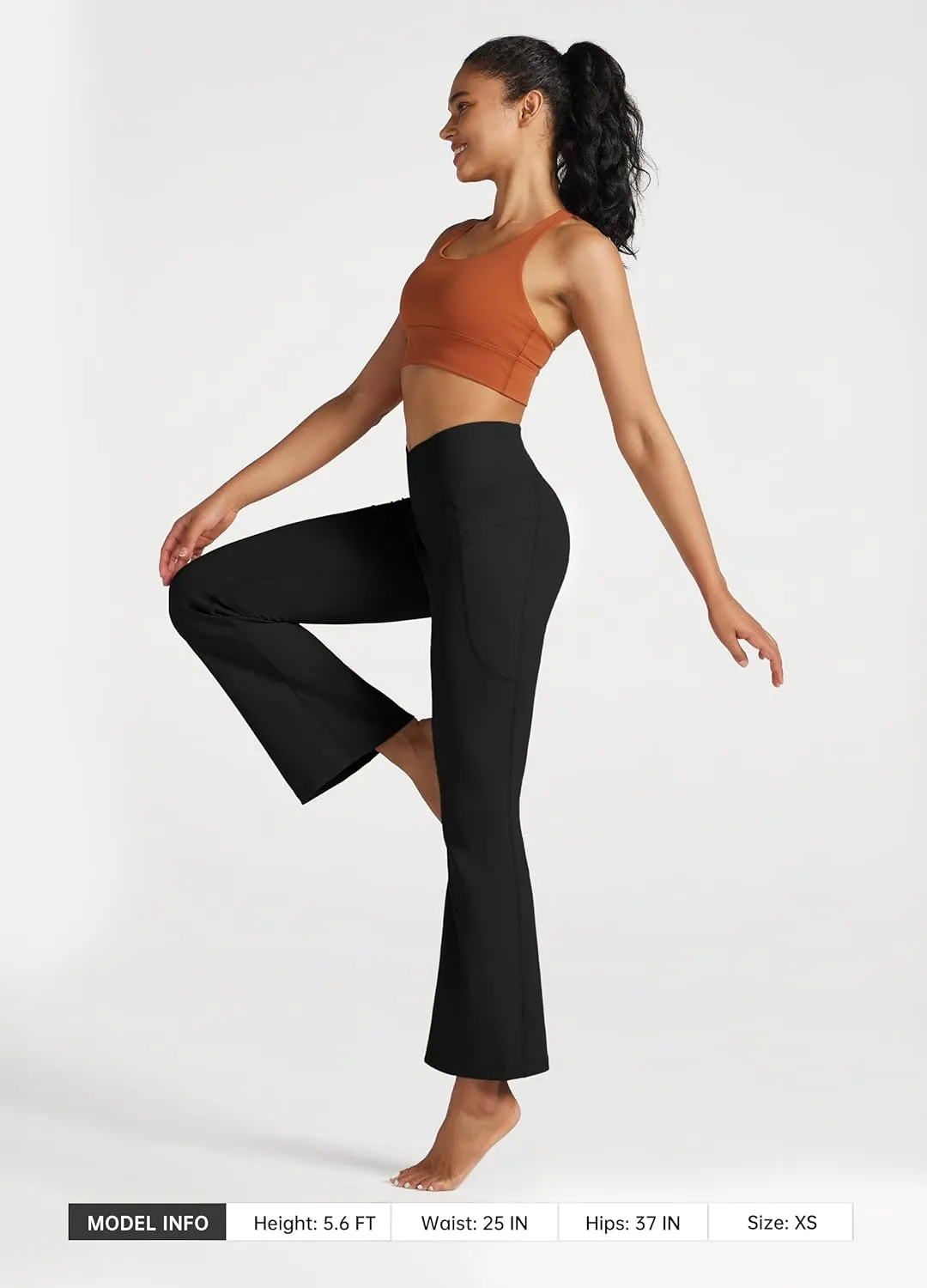 Willit Women's Flare Leggings Crossover Yoga Pants High Waist Bootcut Workout Leggings with Pockets 29" 31"