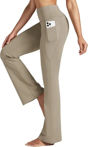 Willit Women's Yoga Pants Flare Leggings High Waist Bootcut Workout Leggings Tummy Control with Pockets 27" 29" 31" 33"