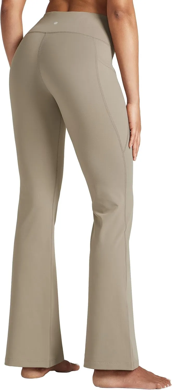Willit Women's Yoga Pants Flare Leggings High Waist Bootcut Workout Leggings Tummy Control with Pockets 27" 29" 31" 33"