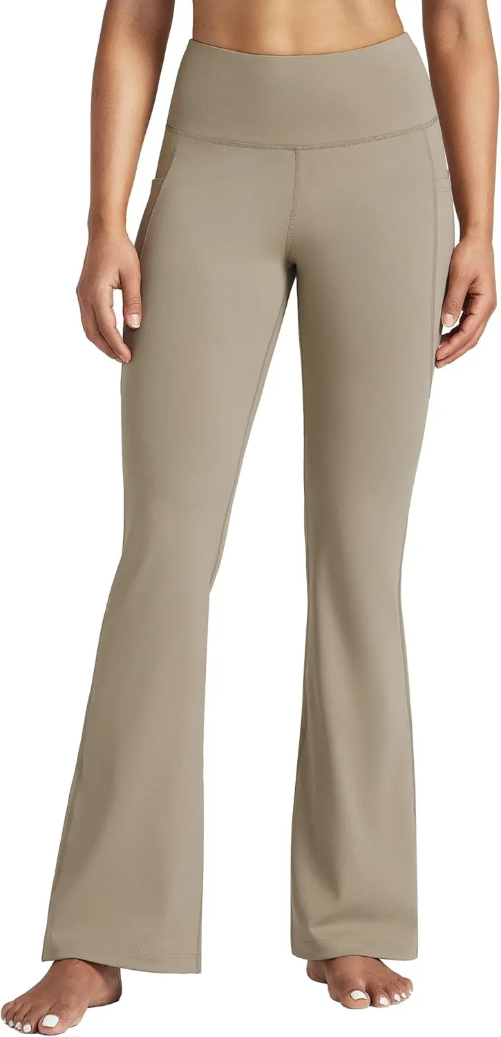 Willit Women's Yoga Pants Flare Leggings High Waist Bootcut Workout Leggings Tummy Control with Pockets 27" 29" 31" 33"