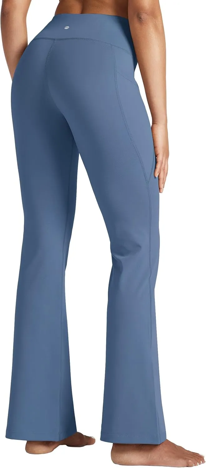 Willit Women's Yoga Pants Flare Leggings High Waist Bootcut Workout Leggings Tummy Control with Pockets 27" 29" 31" 33"