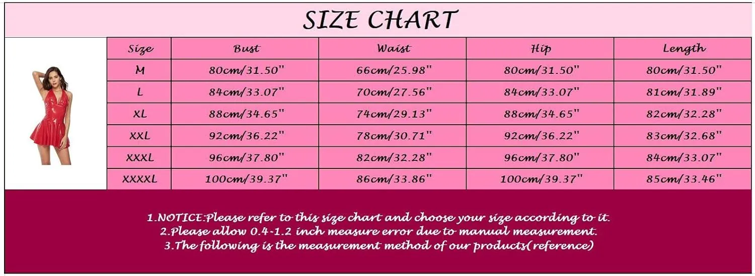 Women Shiny Leather Mini Dress Sexy Deep Wetlook Glossy Pleated Latex Skirt Backless Nightclub Clubwear Lingerie