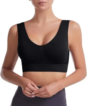 Women Wirefree Full Coverage Bras Everyday Stretch Padded Adjustable Breathable Bra Bralettes