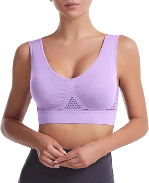Women Wirefree Full Coverage Bras Everyday Stretch Padded Adjustable Breathable Bra Bralettes