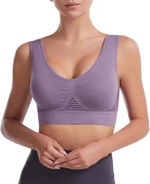 Women Wirefree Full Coverage Bras Everyday Stretch Padded Adjustable Breathable Bra Bralettes