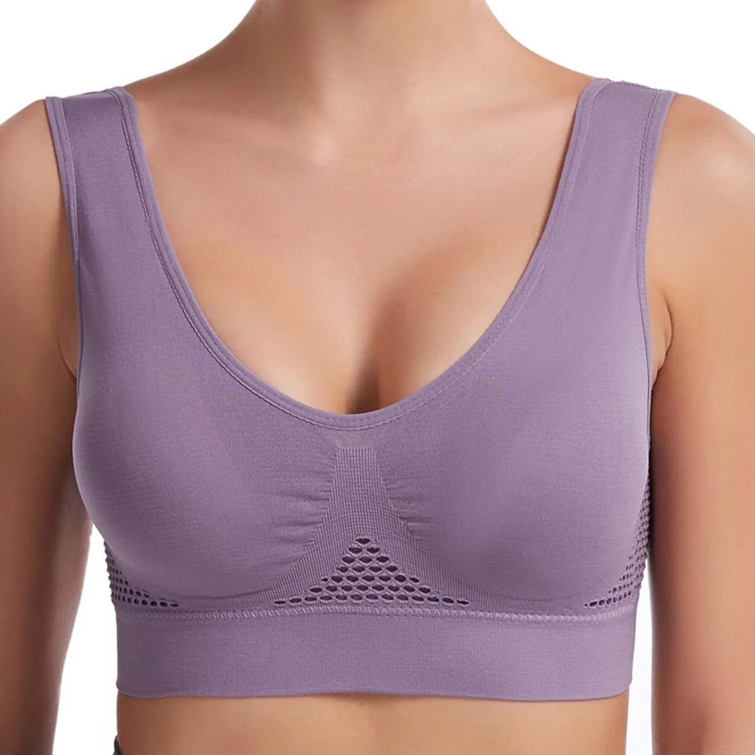 Women Wirefree Full Coverage Bras Everyday Stretch Padded Adjustable Breathable Bra Bralettes