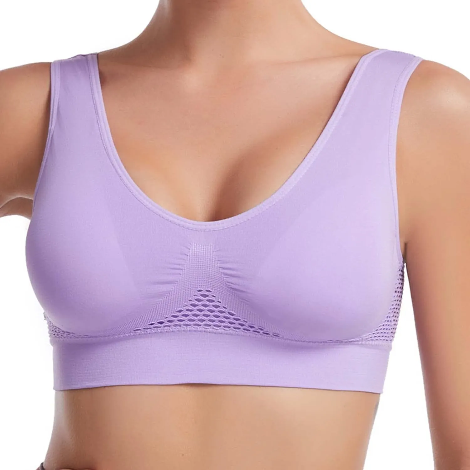 Women Wirefree Full Coverage Bras Everyday Stretch Padded Adjustable Breathable Bra Bralettes