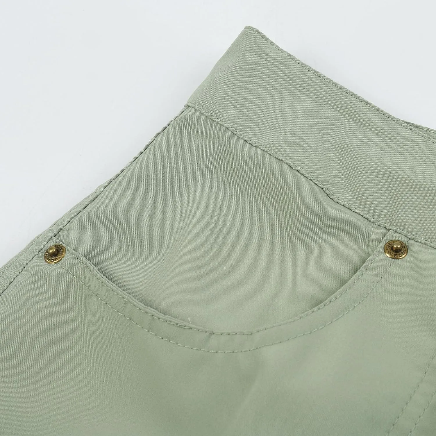 Womens Cargo Shorts Trendy Summer 2025 Casual High Waisted Work Shorts Retro Loose Outdoor Hiking Shorts with Pockets