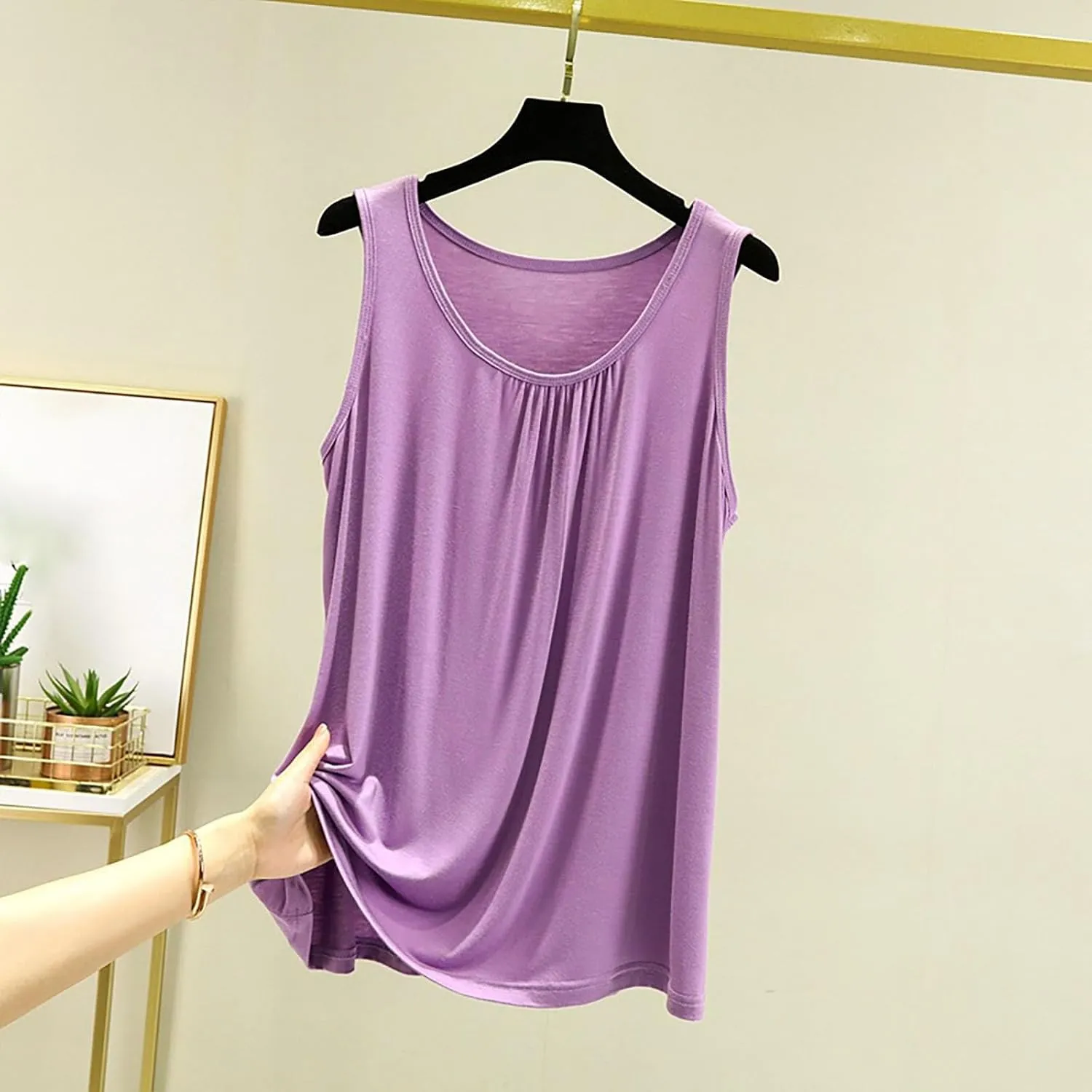 Women's Cool Loose Fit Camisoles Top Casual Sleeveless Beach Tank Top Quick-Dry Soft Elegant Going Out Blouses