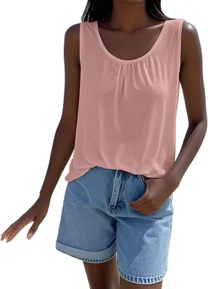 Women's Cool Loose Fit Camisoles Top Casual Sleeveless Beach Tank Top Quick-Dry Soft Elegant Going Out Blouses