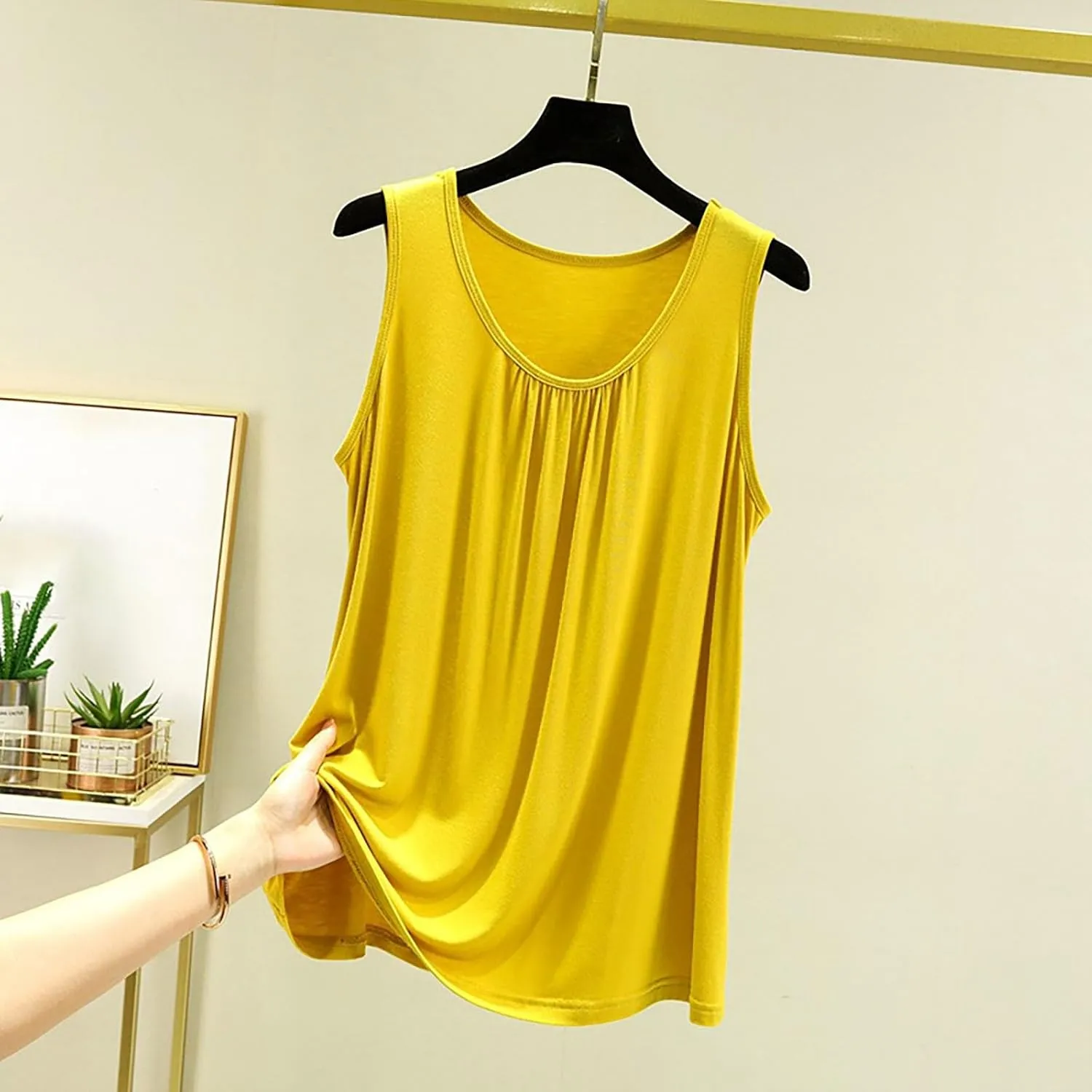 Women's Cool Loose Fit Camisoles Top Casual Sleeveless Beach Tank Top Quick-Dry Soft Elegant Going Out Blouses
