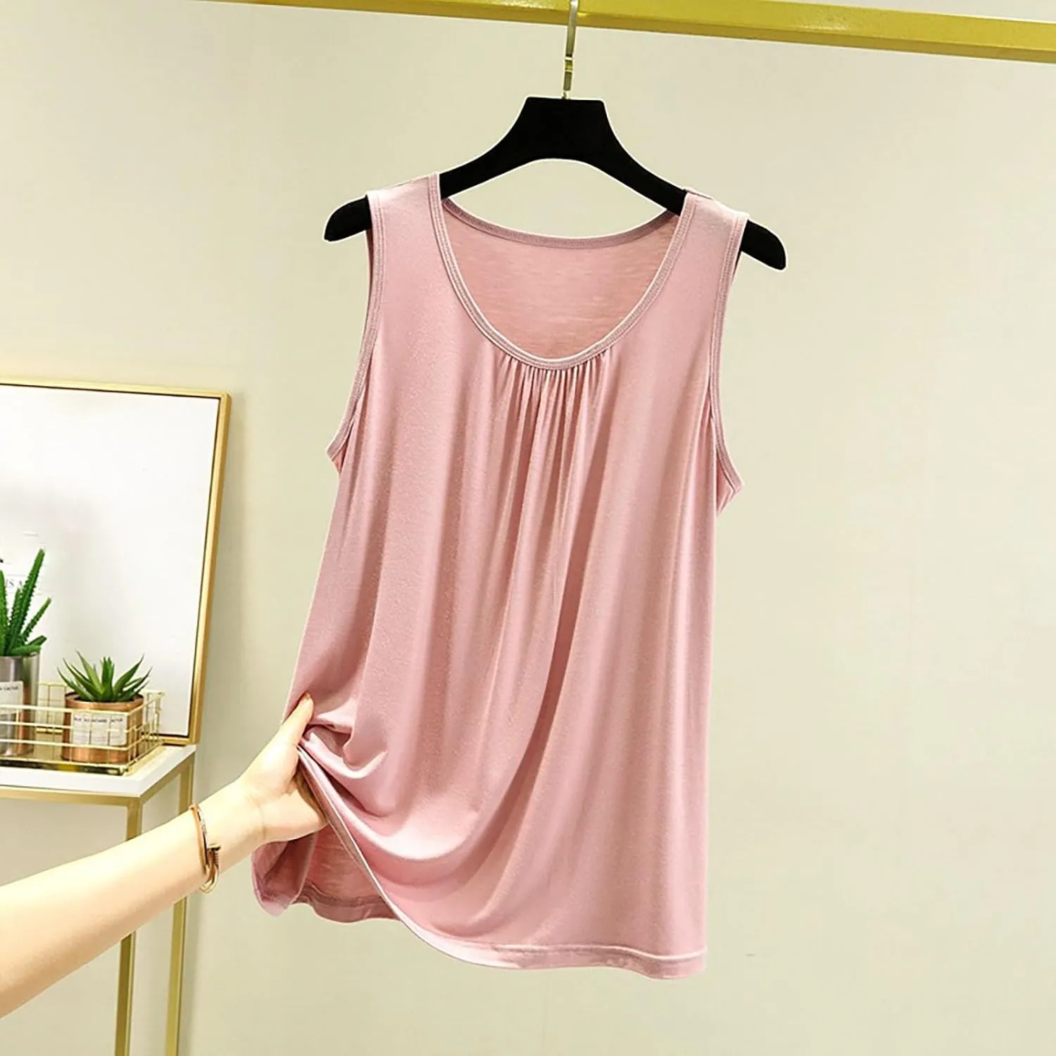 Women's Cool Loose Fit Camisoles Top Casual Sleeveless Beach Tank Top Quick-Dry Soft Elegant Going Out Blouses