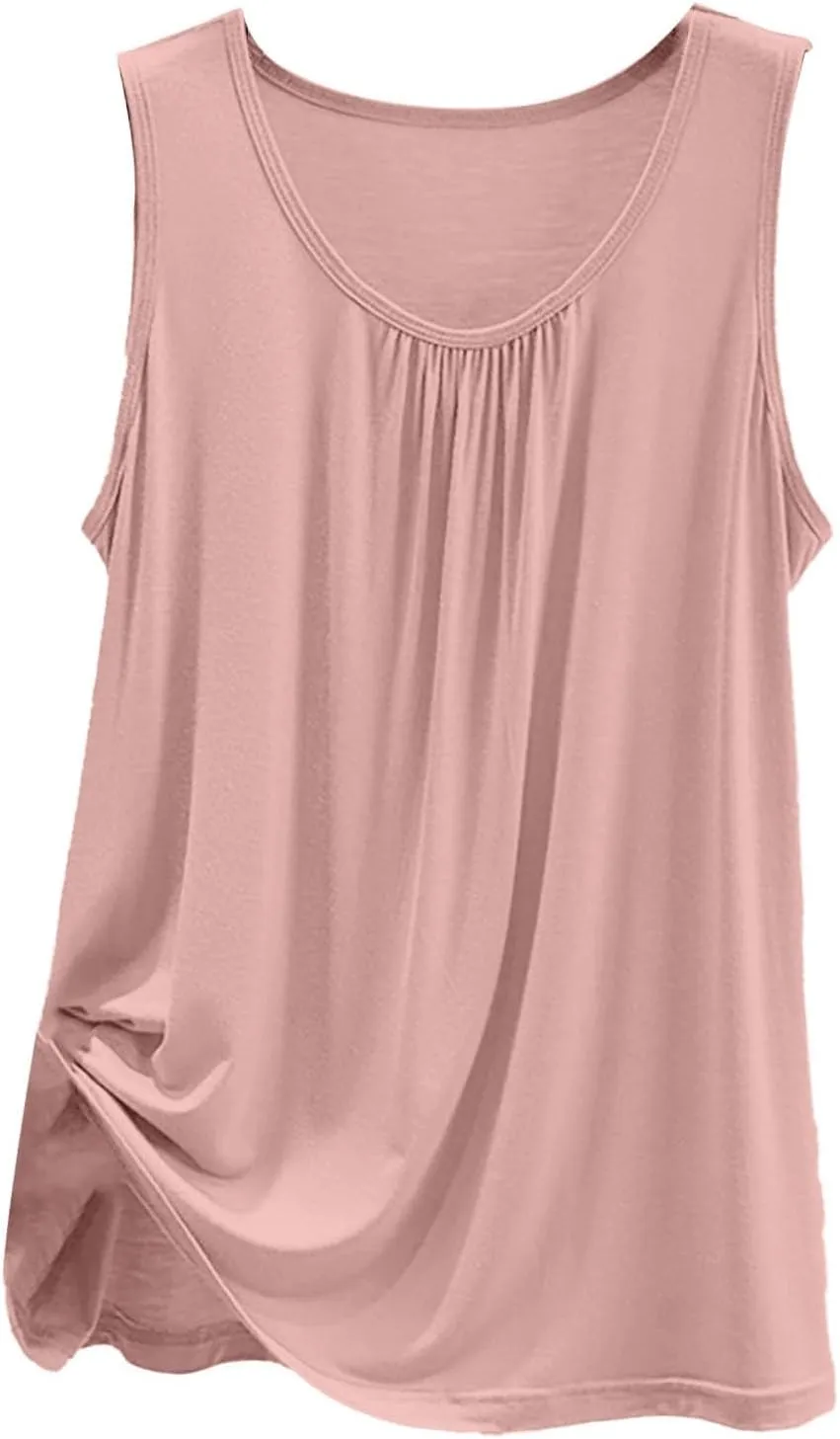 Women's Cool Loose Fit Camisoles Top Casual Sleeveless Beach Tank Top Quick-Dry Soft Elegant Going Out Blouses