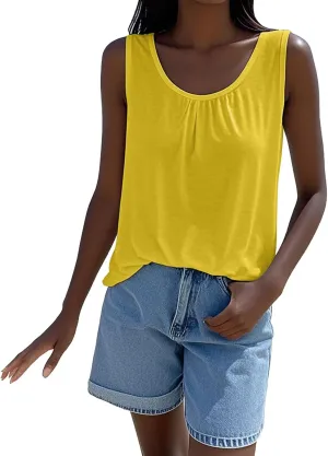 Women's Cool Loose Fit Camisoles Top Casual Sleeveless Beach Tank Top Quick-Dry Soft Elegant Going Out Blouses