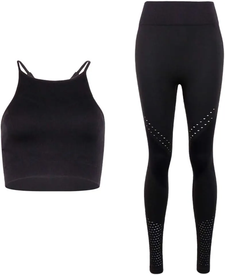 xxxiticat Women's 2 Piece Workout Sets Cropped Active Sports Bras High Waist Leggings Yoga Sets Compression Tight Activewear