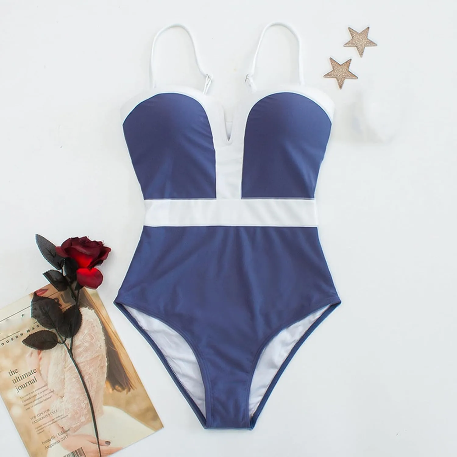 yardsong Bathing Suit for Women One Piece Modest Swimsuits Adjustable Spaghetti Straps Backless Tummy Control Swimwear