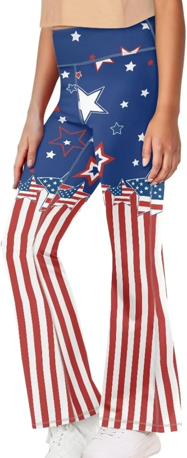 Yoga Pants Girls 5-14t Stylish Bell Bottoms for Girls Flare Leggings