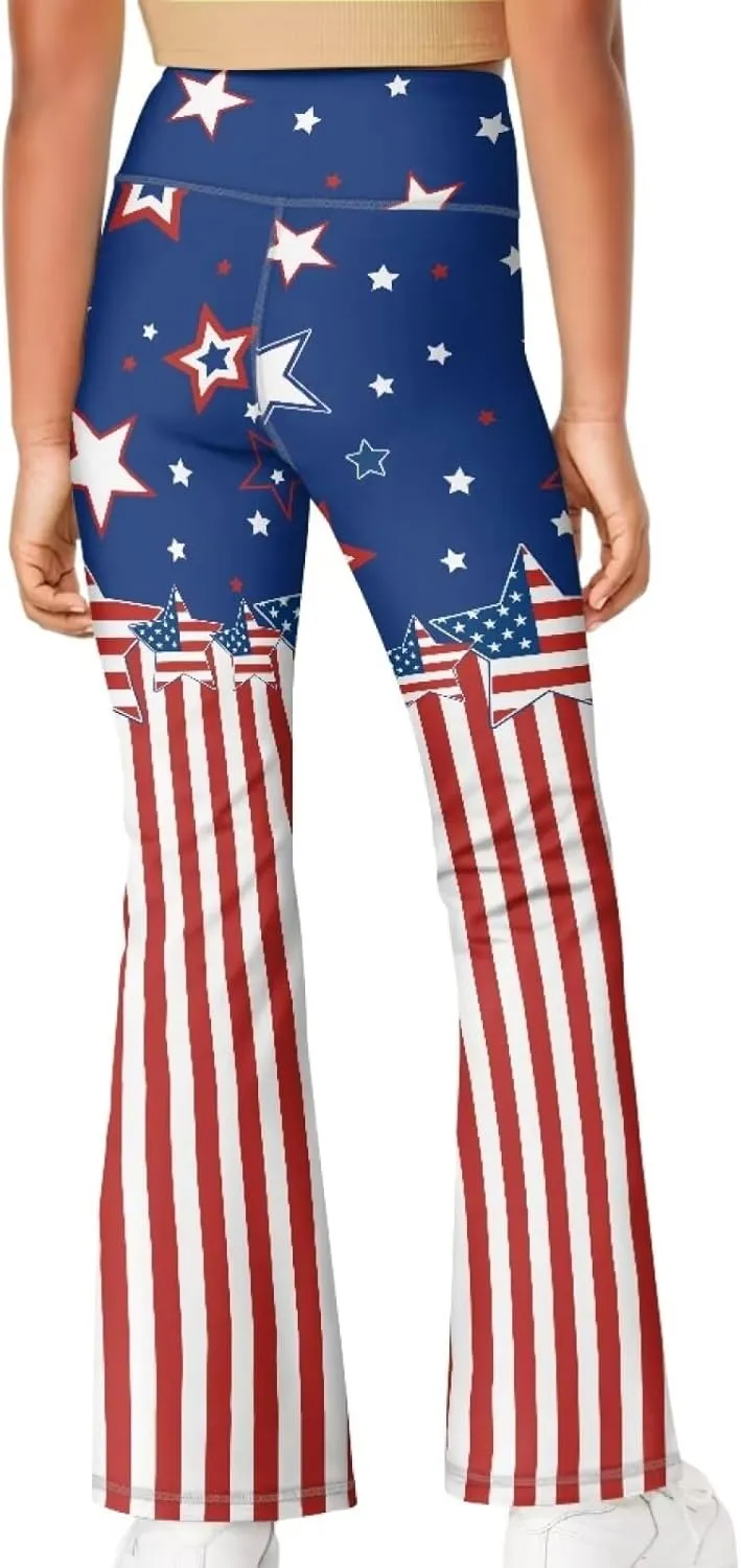 Yoga Pants Girls 5-14t Stylish Bell Bottoms for Girls Flare Leggings