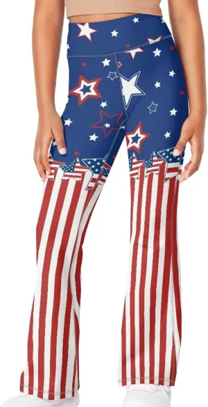 Yoga Pants Girls 5-14t Stylish Bell Bottoms for Girls Flare Leggings